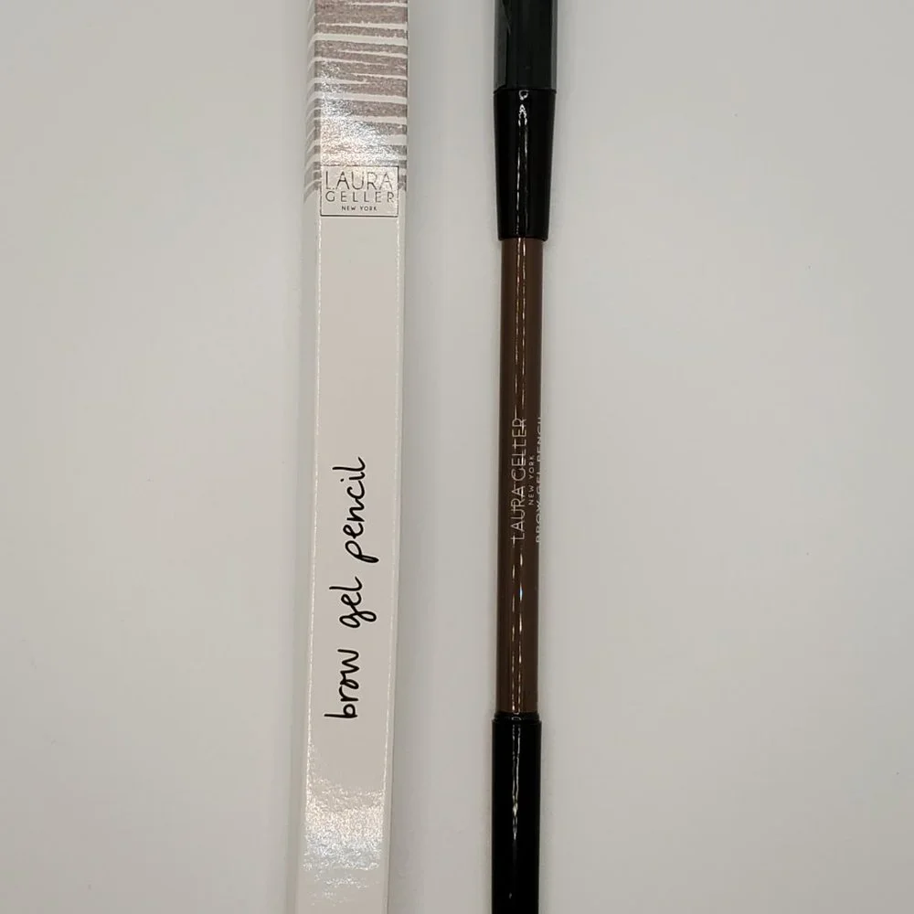 🌈 Laura Geller Brow Gel Pencil + Built in Sharpener Brush in Charcoal BNIB - Picture 2 of 16